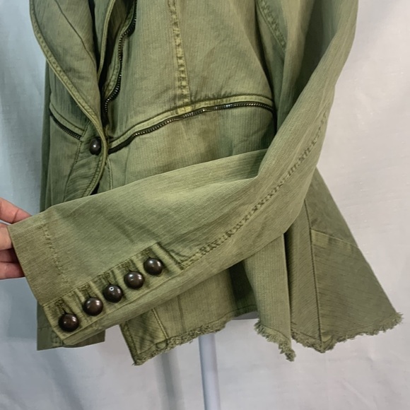 Free People Asymmetric Green Utility Jacket-NWT - Picture 9 of 16